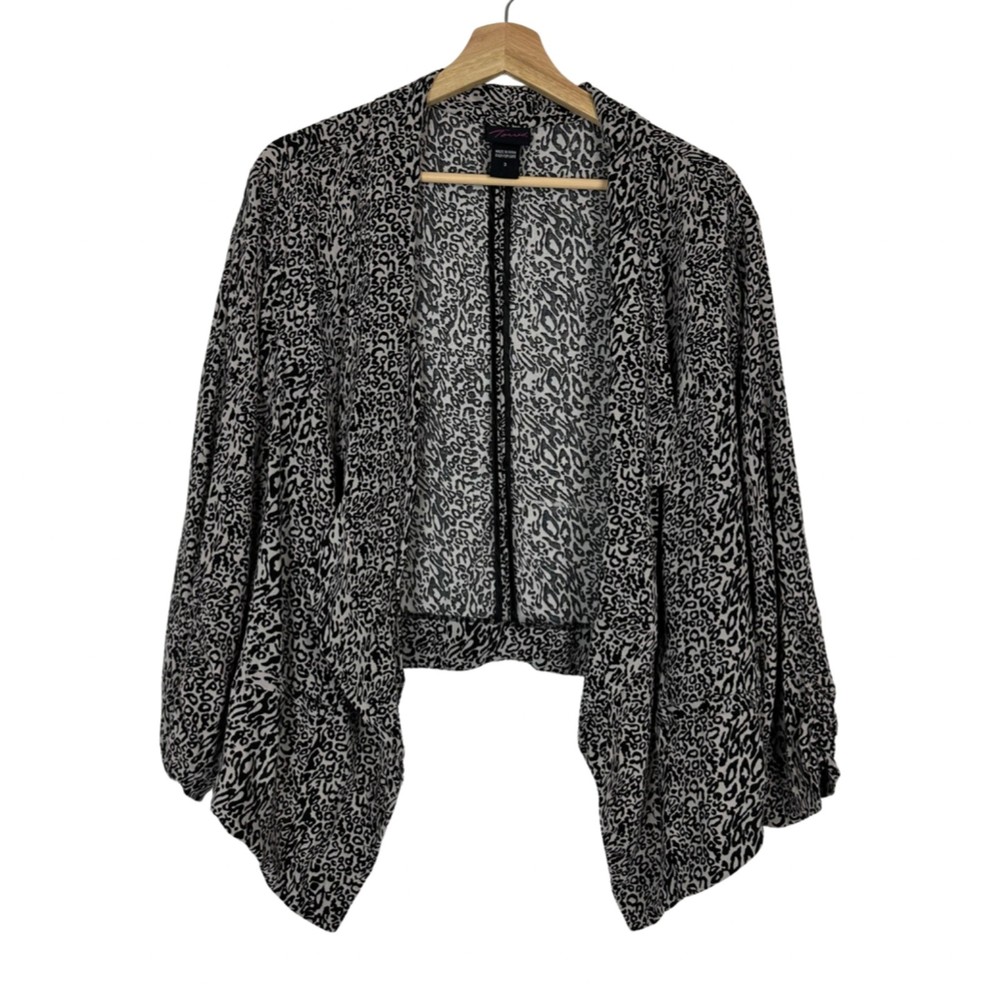 Torrid Leopard Print Drapey Open Front Cardigan T… - image 7